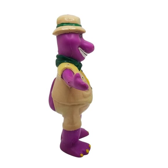 VTG BARNEY Figure Purple Dinosaur 1993 Lyons Group Safari Explorer 4" PVC Toy - Picture 3 of 12